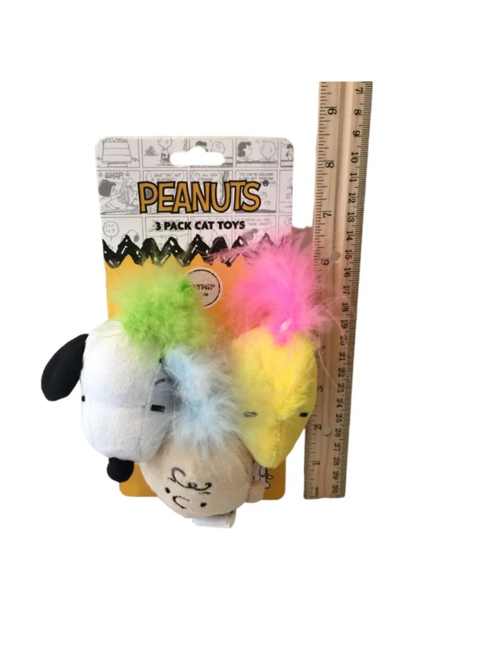 Peanuts Character Cat Toys Set of 3 Catnip Inside Snoopy Woodstock Charlie Brown